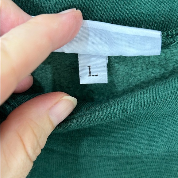 BRYN WALKER Green Sweatshirt Dress Bamboo Organic Cotton Size Large - Picture 9 of 15